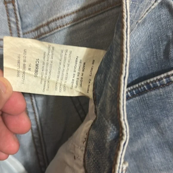 LEE Blue Denim Regular Fit Bermuda Mid Rise Stretch - Picture 5 of 5